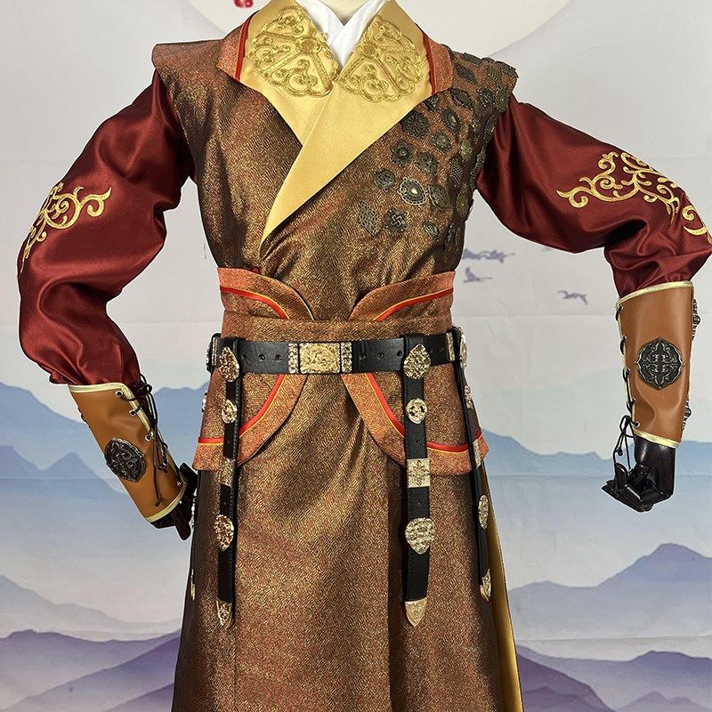 速发将游盔军巡甲古代帅甲胄战袍影视古装半甲金色铠甲巡城兵