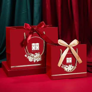 速发糖盒子结婚装礼盒装手礼袋提物袋高档婚礼伴手礼回礼包盒袋