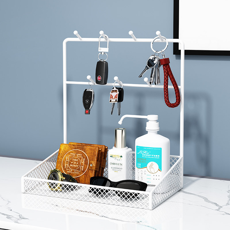 速发玄关收纳摆件门口鞋柜上放收纳盒进门入桌户面杂物置物架