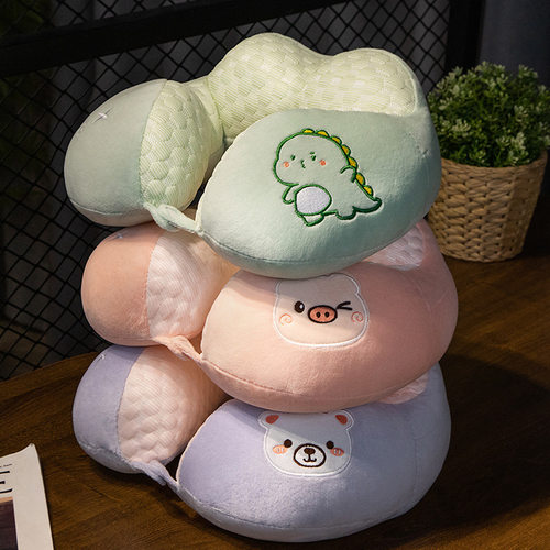 速发冰u型旅护颈枕枕便u枕行飞机睡觉携型枕头儿童午睡车载夏