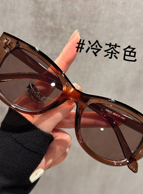 茶色猫眼墨镜女款2024新款高级感