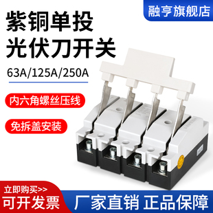 光伏防误式紫铜加厚隔离刀开关380V三相四线刀闸单投式闸刀SWY16