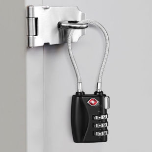 iGear钢缆挂锁密码 锁TSA出国旅行箱包背包锁行李箱柜门锁抽屉锁免