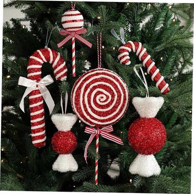 Christmas Tree Decoration Candy pendant a cane Lollipop prop