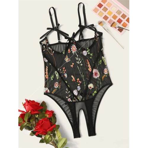 Sexy lingerie Sexy women's open one-piece underwear