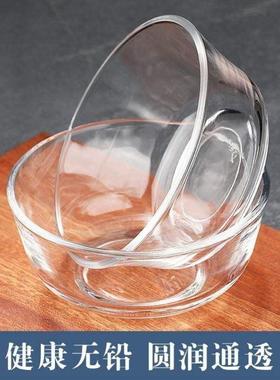 Transparent glass salad bowl family resistant cover instant