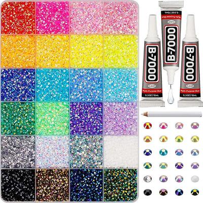 Rhinestones for Bedazzling, 3mm Bedazzler Kit with Flatback