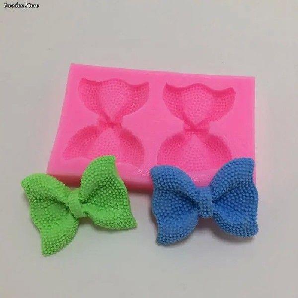 new Cute Knot Bow Molds Soft Silicone Fondant Resin Art