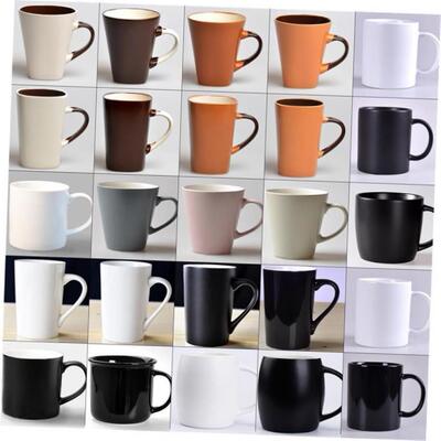 milk tea glass ceramic coffee mug cup cute cartoon spoon 杯