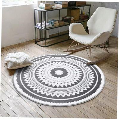 Nordic Modern Plush Floor Rug Round Area Carpet For Living