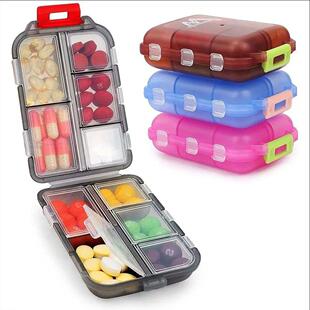 Tcare Travel Pill Organizer Moisture Proof Pills Box for Poc