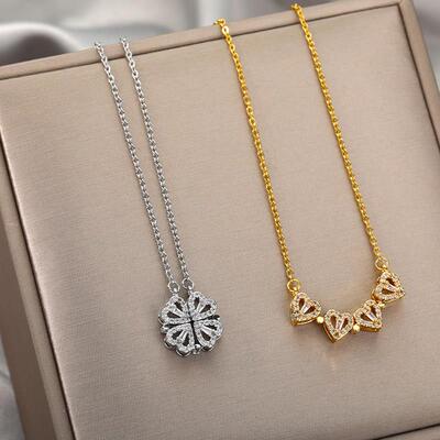 Vintage Lucky Four Leaf Clover Necklaces for Women Goth Love
