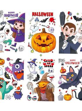 Halloween Stickers Witch Bat Pumpkin Skull万圣节恐怖贴纸
