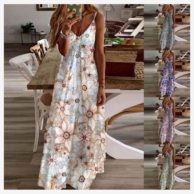Summer Women Boho Long Maxi Dress Sexy Party Beach Dresses