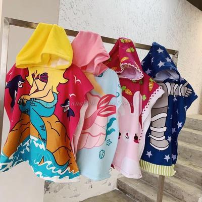 Poncho Kids Unicorn Baby Dinosaur Bathrobe Hooded Children M