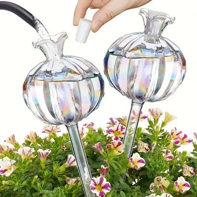Glass Automatic Plant Watering Bulbs Shape Flower Plant Wate