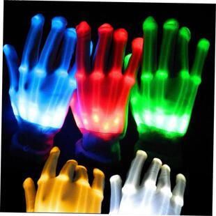 LED Gloves Neon Guantes Glowing Halloween Party Light Props