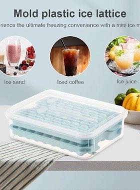 Sphere Ice Cube Tray with Lid and Bin Freezer Ice Cubes