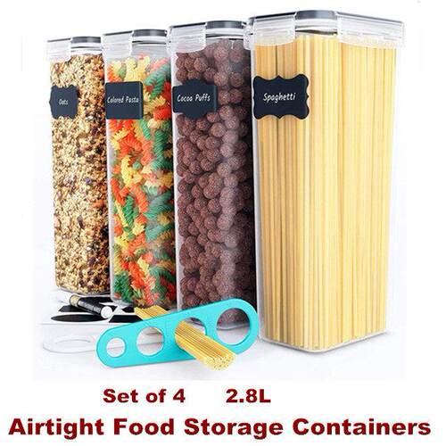Food Storage Containers Pasta Spaghetti Cereal Pantry