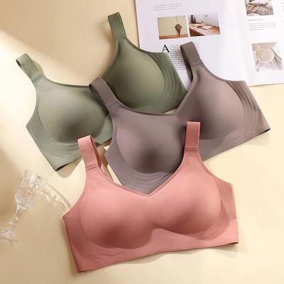 Jelly Support Seamless Bra For Big Breasts, Slim Fit, Push-u