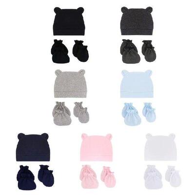 Soft Cotton Newborn Baby and Mitten Socks Set Breathable