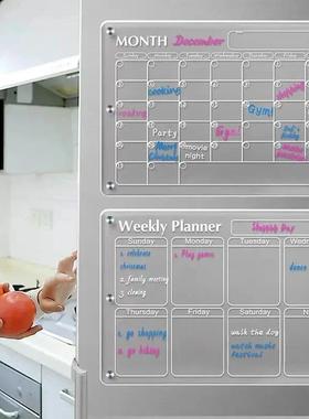 Fridge Magnet Sticker Clear Acrylic Calendar Weekly Planner
