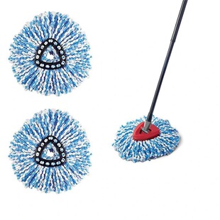 新款vileda二代家用旋转可伸缩三节拖把杆拖把替换三角拖把布配件