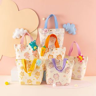 可爱慵懒风卡通萌龙手提帆布包斜跨单肩系列大容量日常通勤帆布包