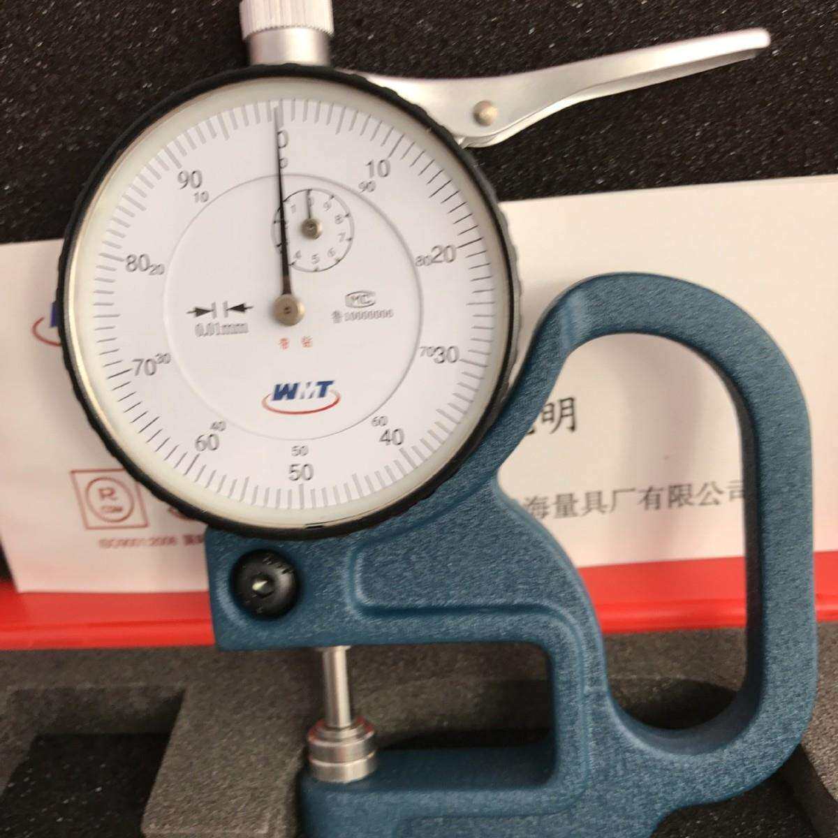 威海管厚规测厚规 指针管厚规 双尖头圆管测厚表 厚度量表0.01mm