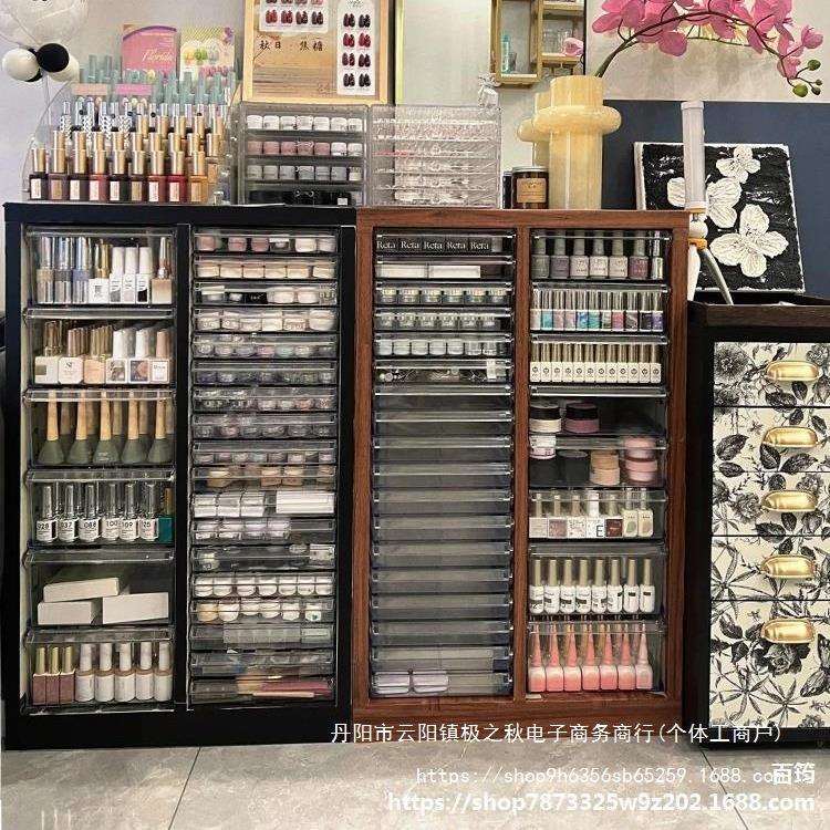 A4文件柜平底抽屉式美甲店烘焙模具收纳柜甲油胶灌装多层分类柜子