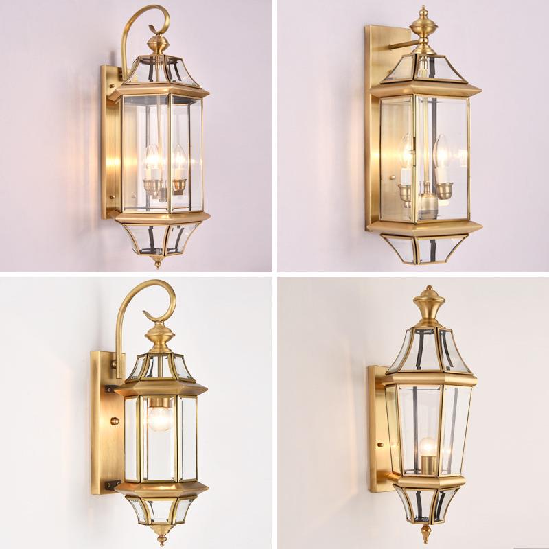 全铜壁灯欧式户外防水壁灯床头壁灯别墅庭院灯阳台灯走廊过道灯具