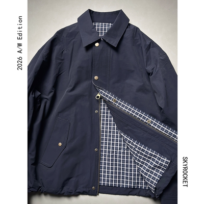 SKYROCKET撞色格纹夹克