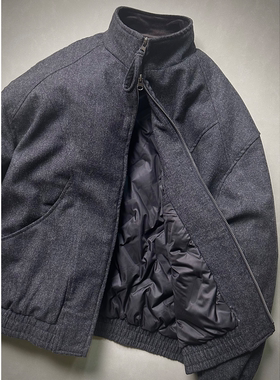 SKYROCKET扶摇【重任在肩】（英伦绅士风肌理感立领羊呢羽绒服）