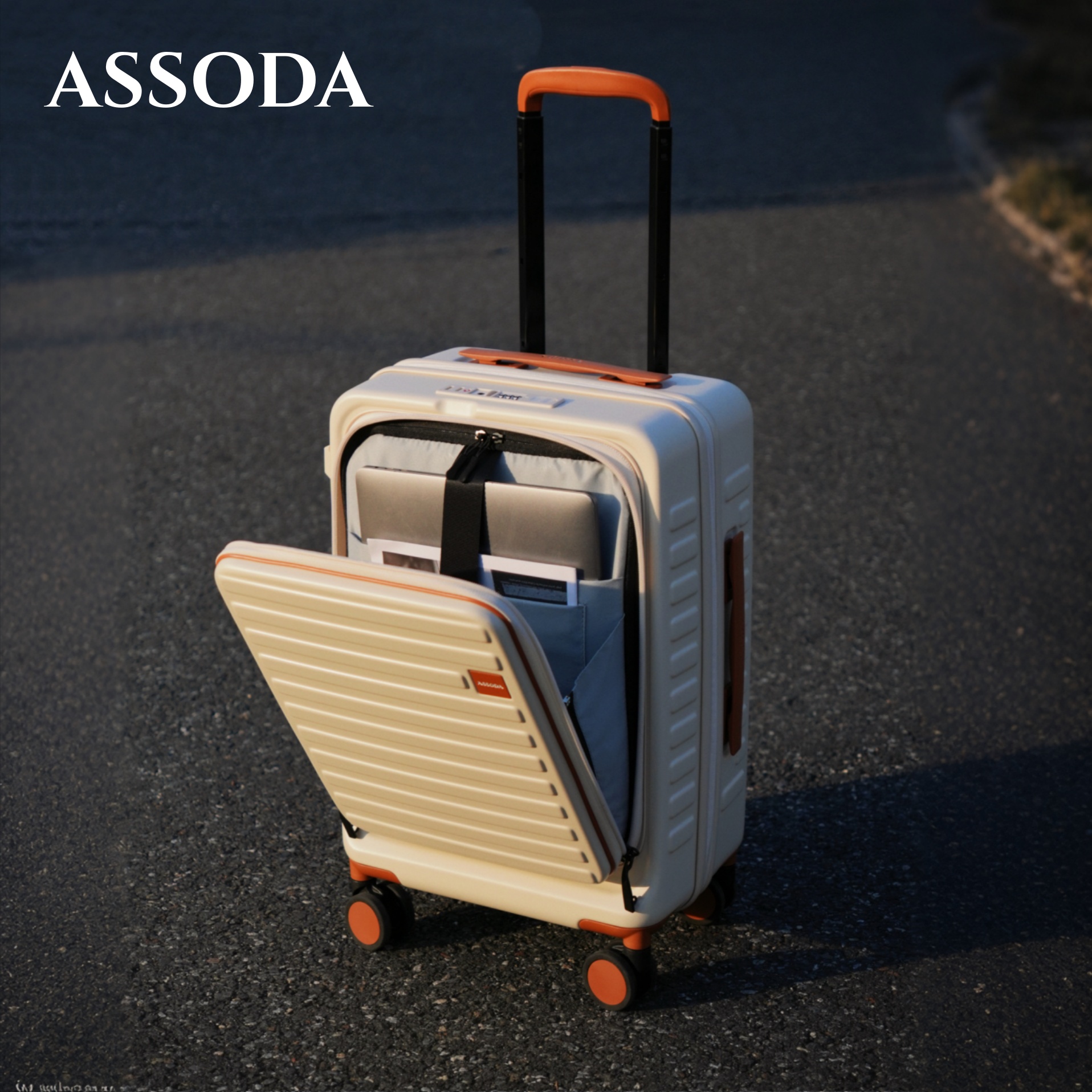 ASSODA新款撞色行李箱可登机箱