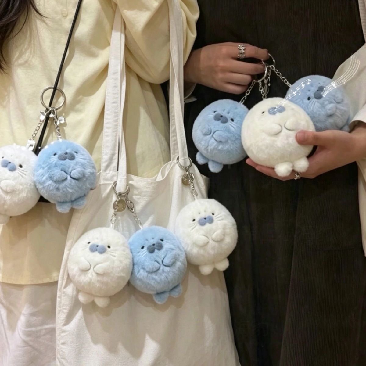 软萌圆球小海豹毛绒挂件可爱海狮钥匙扣