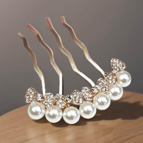 古典发簪子头饰合金大号插梳饰品气质时尚发梳丸子头盘发夹子D1