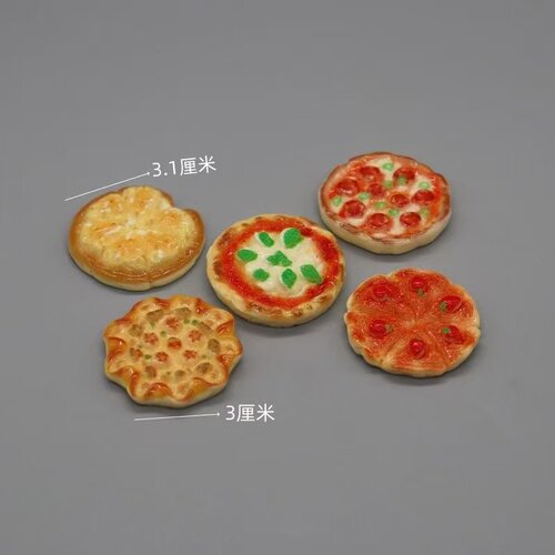 立体仿真披萨迷你食玩配件树脂贴片奶油胶手机壳 DIY 素材手工咕