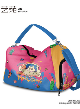 宇宙波猫猫健身包小众旅行包大容量干湿分离单肩手提斜挎包行李袋