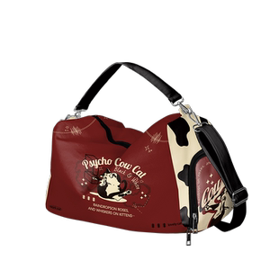 原创奶牛皮短途旅行健身包女高级感大容量干湿分离手提帆布行李袋