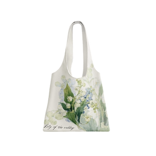 印艺苑摇滚画家绿色设计感小众春夏上班通勤大容量单肩袋帆布包女