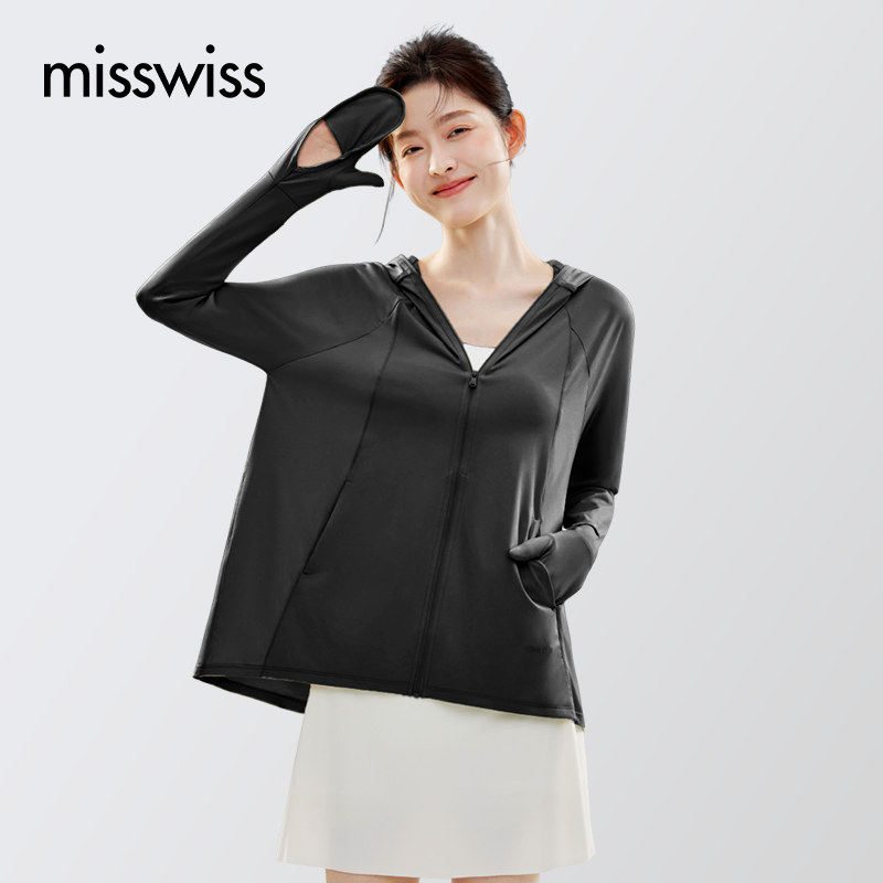 MissWiss夏季5S宽松防晒衣女款速干原纱防晒服防紫外线2025新款