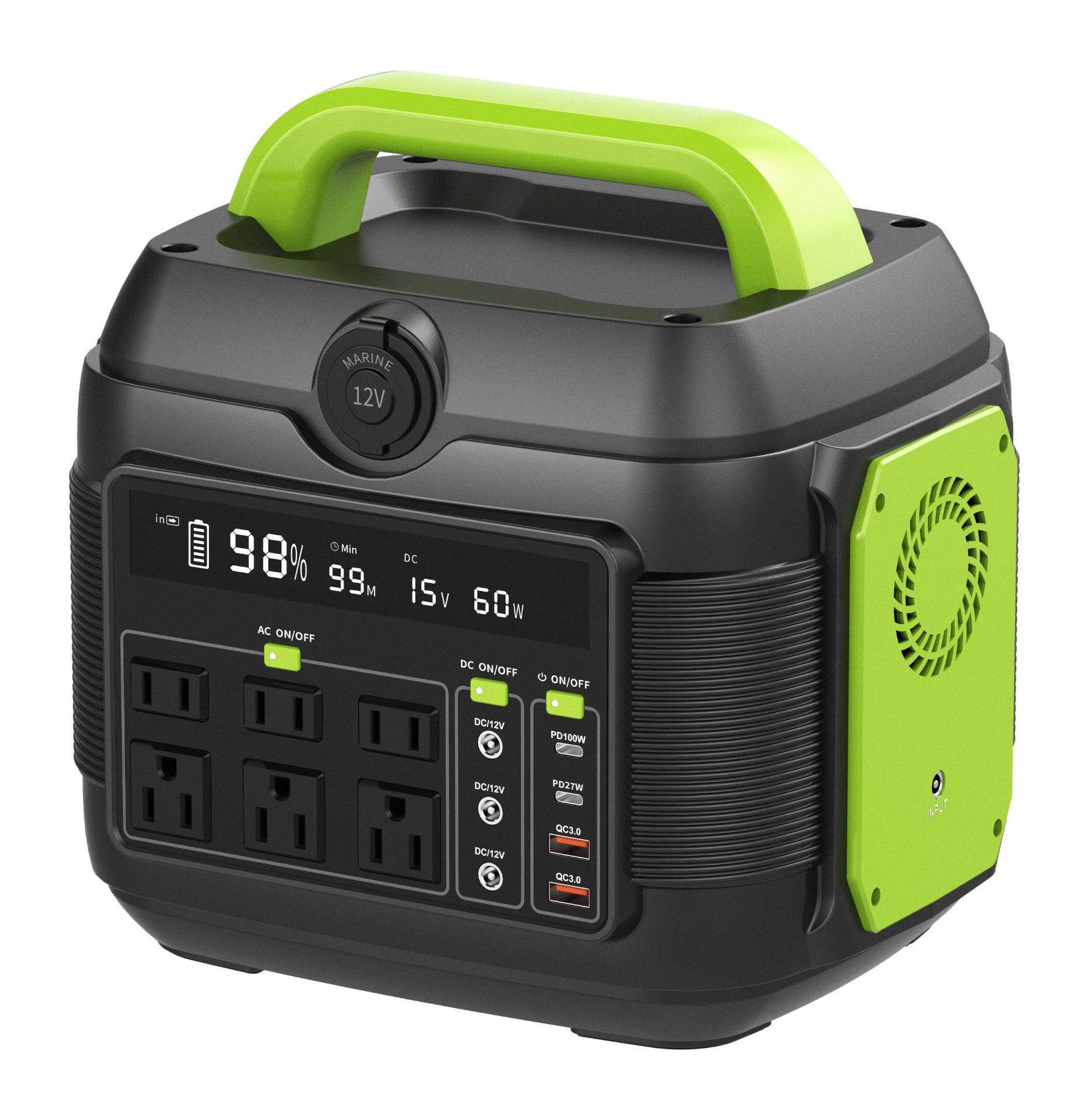 600w户外移动储能电源220v大容量便携充电应急备用蓄电池xu