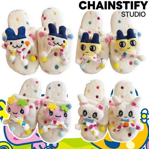 拓麻歌子波点围巾麻美吉室内拖鞋