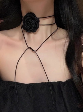 多种戴法绑带山茶花项链