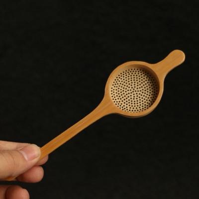 一体形成老玉竹纯手工制作打孔茶道茶漏茶叶过滤器竹器茶具零配竹
