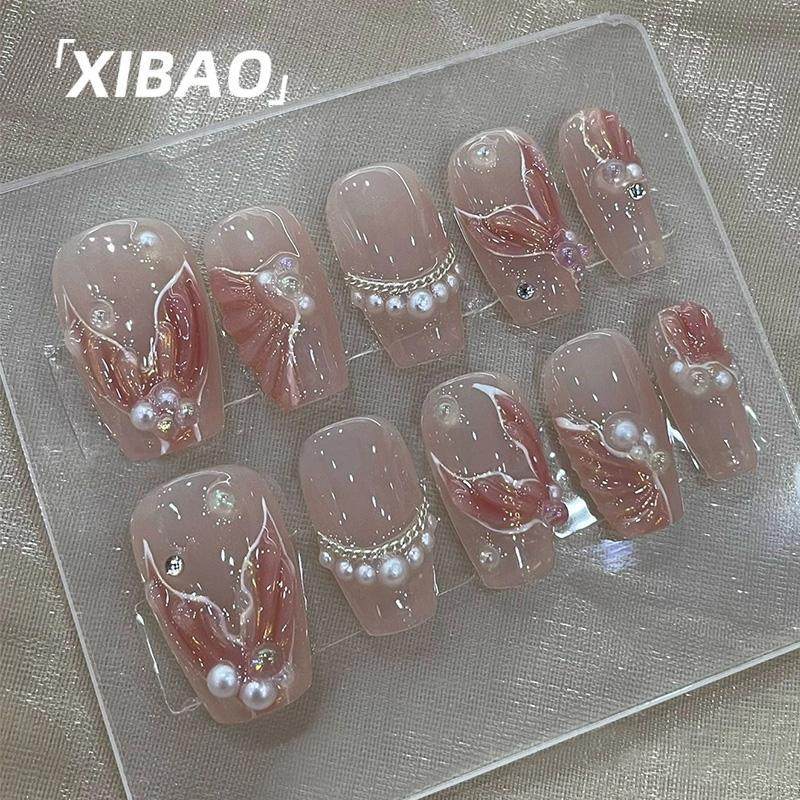 纯手工儿童穿戴甲女童美甲鱼尾手工穿戴猫眼法式纯手工高级爆款腮,彩妆/香水/美妆工具,美甲工具,淘宝优惠券,粉丝福利购,淘宝优惠卷