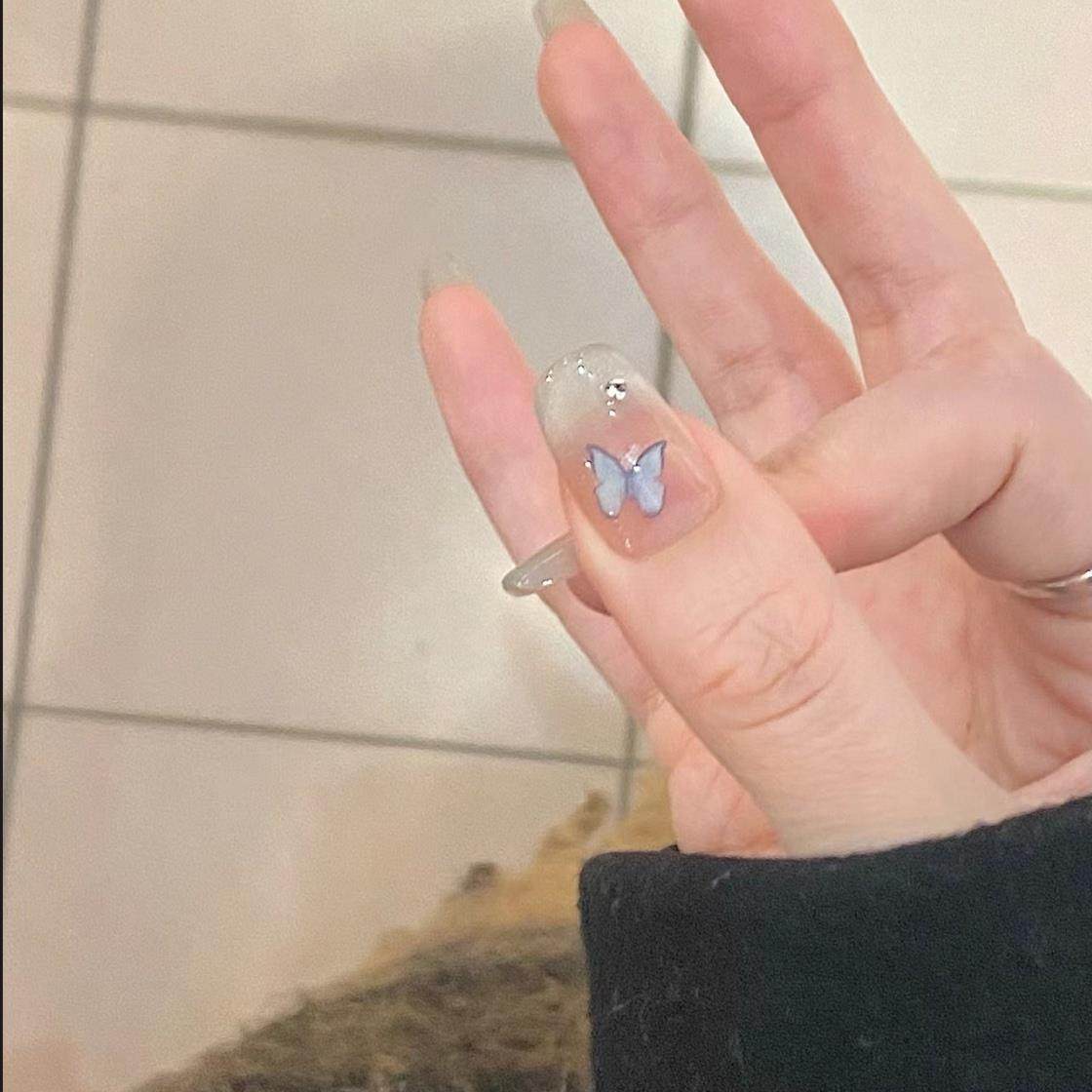 小红书同款穿戴甲瓷白猫眼气质裸色美甲猫眼美甲蝴蝶美甲清透美甲,彩妆/香水/美妆工具,美甲工具,淘宝优惠券,粉丝福利购,淘宝优惠卷