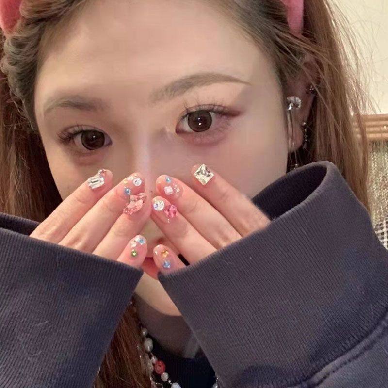 假指甲贴片成品 小猴子同款五彩缤纷爆闪奥钻 新娘孕妇定制穿戴甲,彩妆/香水/美妆工具,穿戴甲/甲片,淘宝优惠券,粉丝福利购,淘宝优惠卷