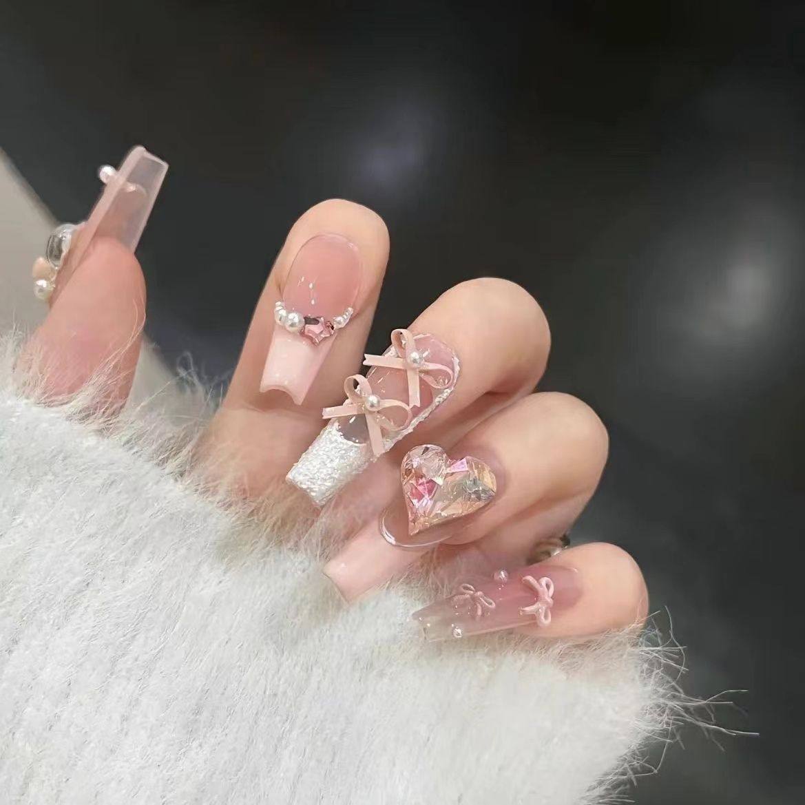 手工儿童穿戴甲女童美甲奶油芭蕾舞鞋小熊法式可爱爱心显白手工穿,运动/瑜伽/健身/球迷用品,芭蕾舞鞋,淘宝优惠券,粉丝福利购,淘宝优惠卷