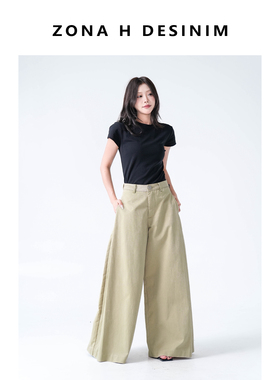 【解压拖地裤】ZONA春季拖地裤牛仔裤女宽松阔腿裤显高显瘦 88572